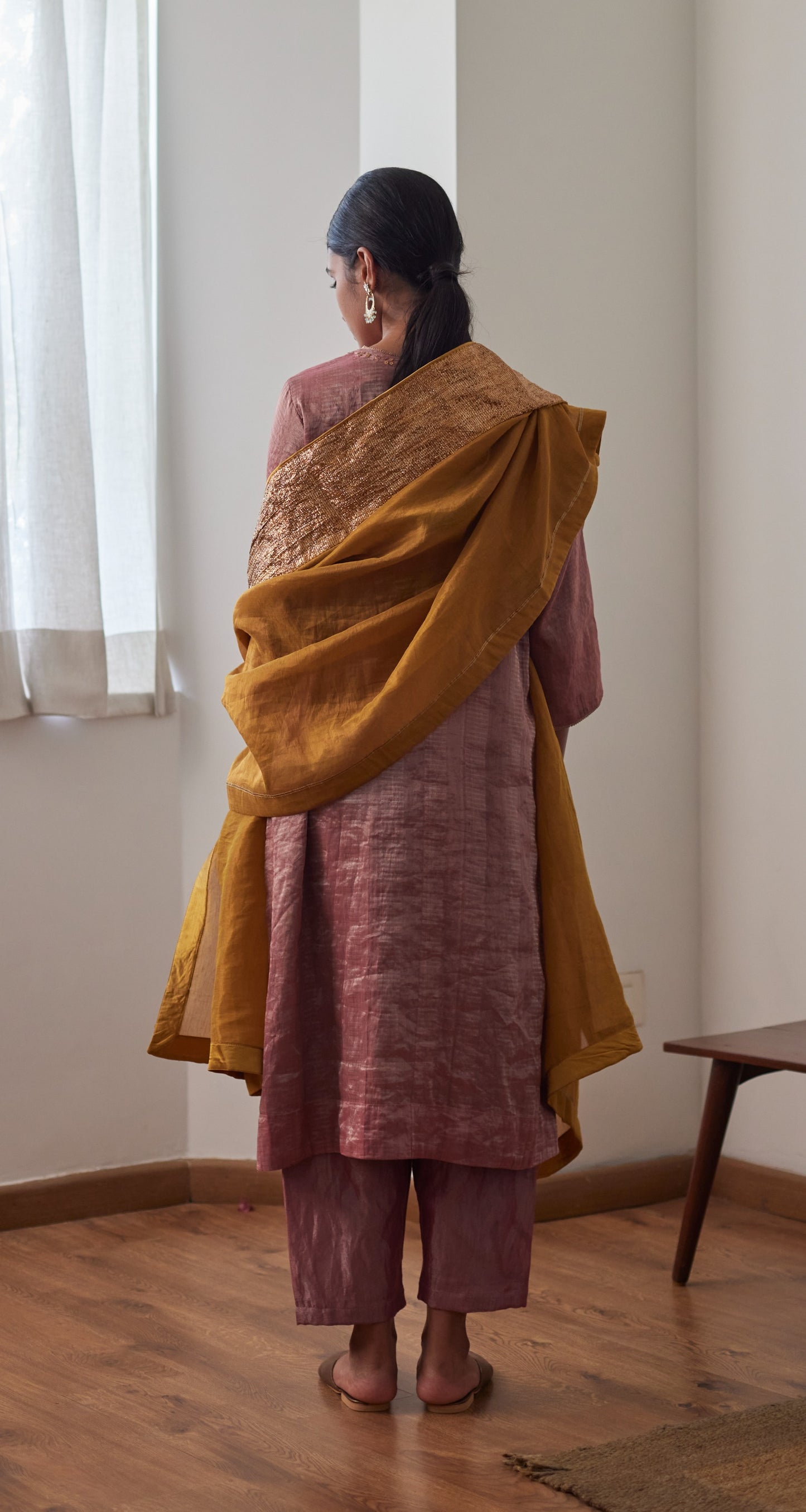 Gold tissue Dupatta