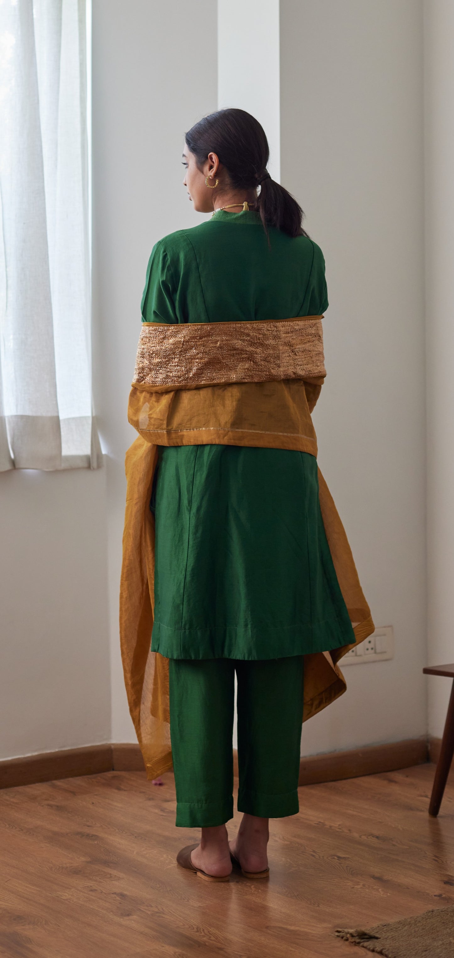 Gold tissue Dupatta
