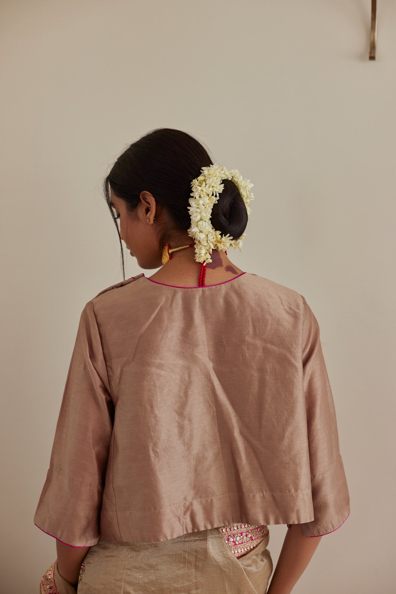 Angrakha Blouse in chai