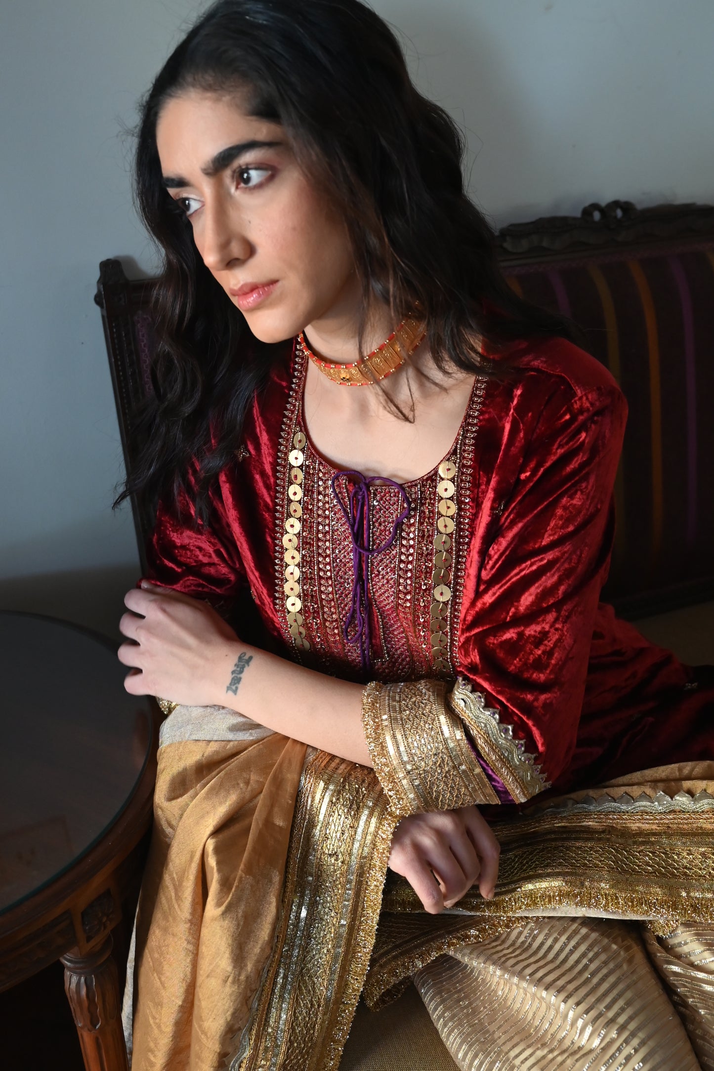 Amal Dupatta in Half & Half Tissue