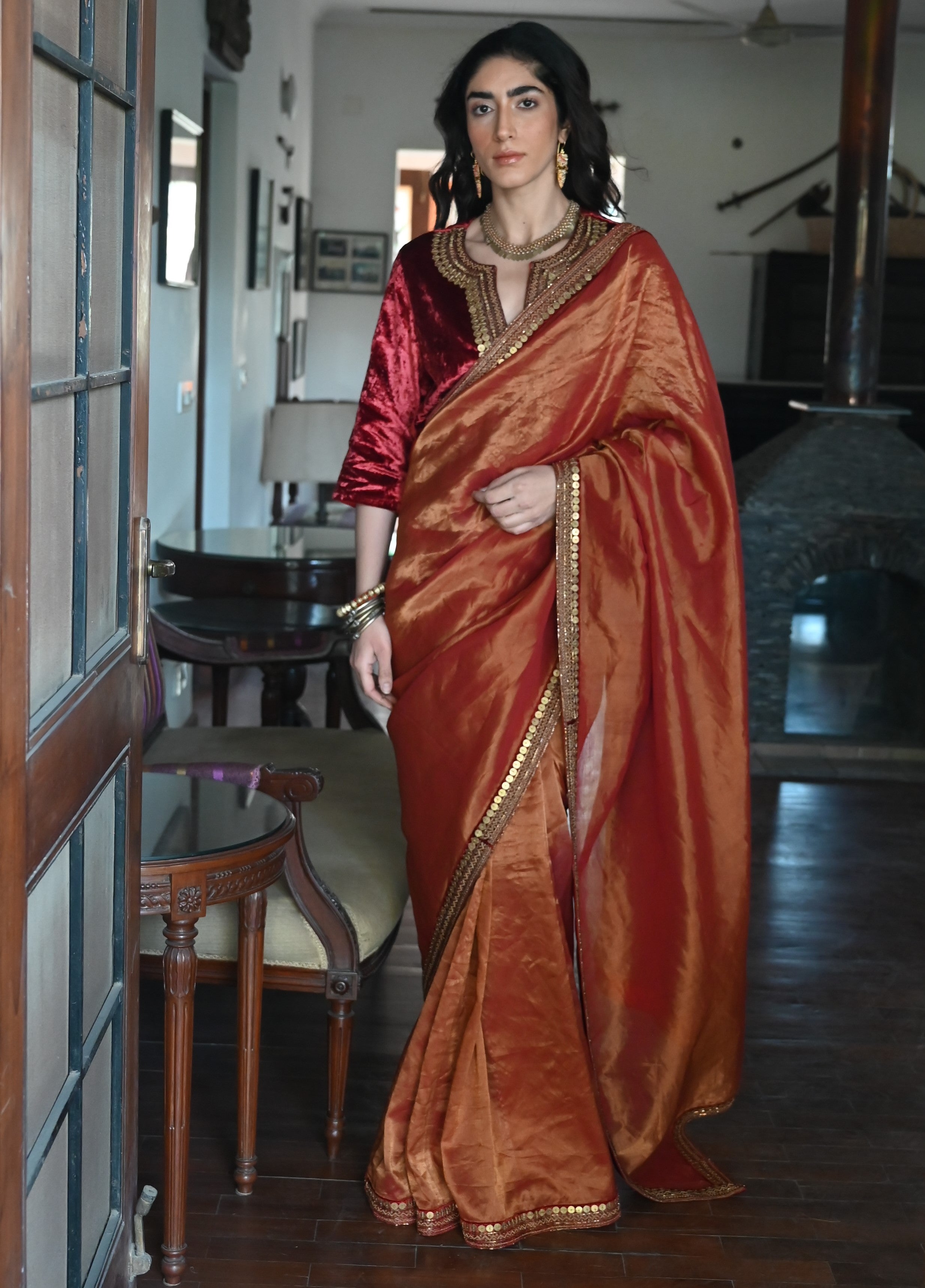 Stitched Gulzar saree