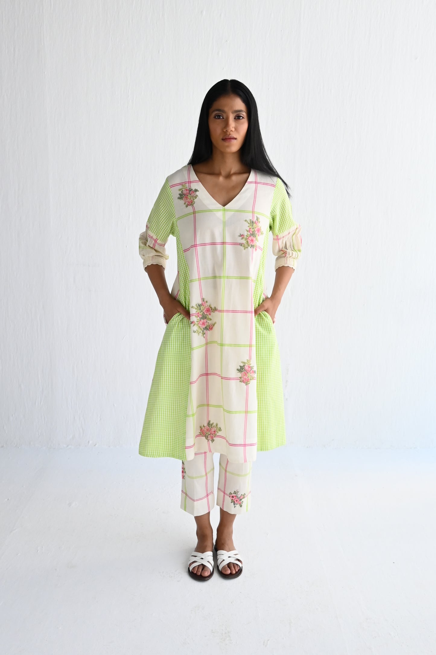 FB Kurta in Multi Table Checks with Pant/ only 1 left !