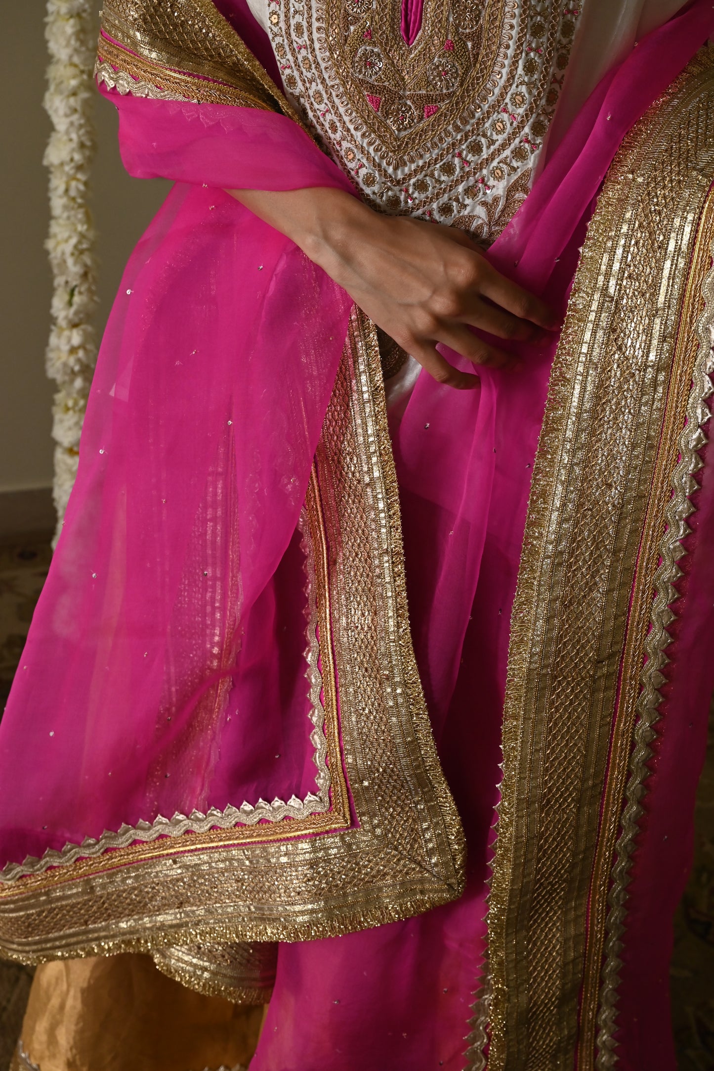 Amal Dupatta in Hot Pink