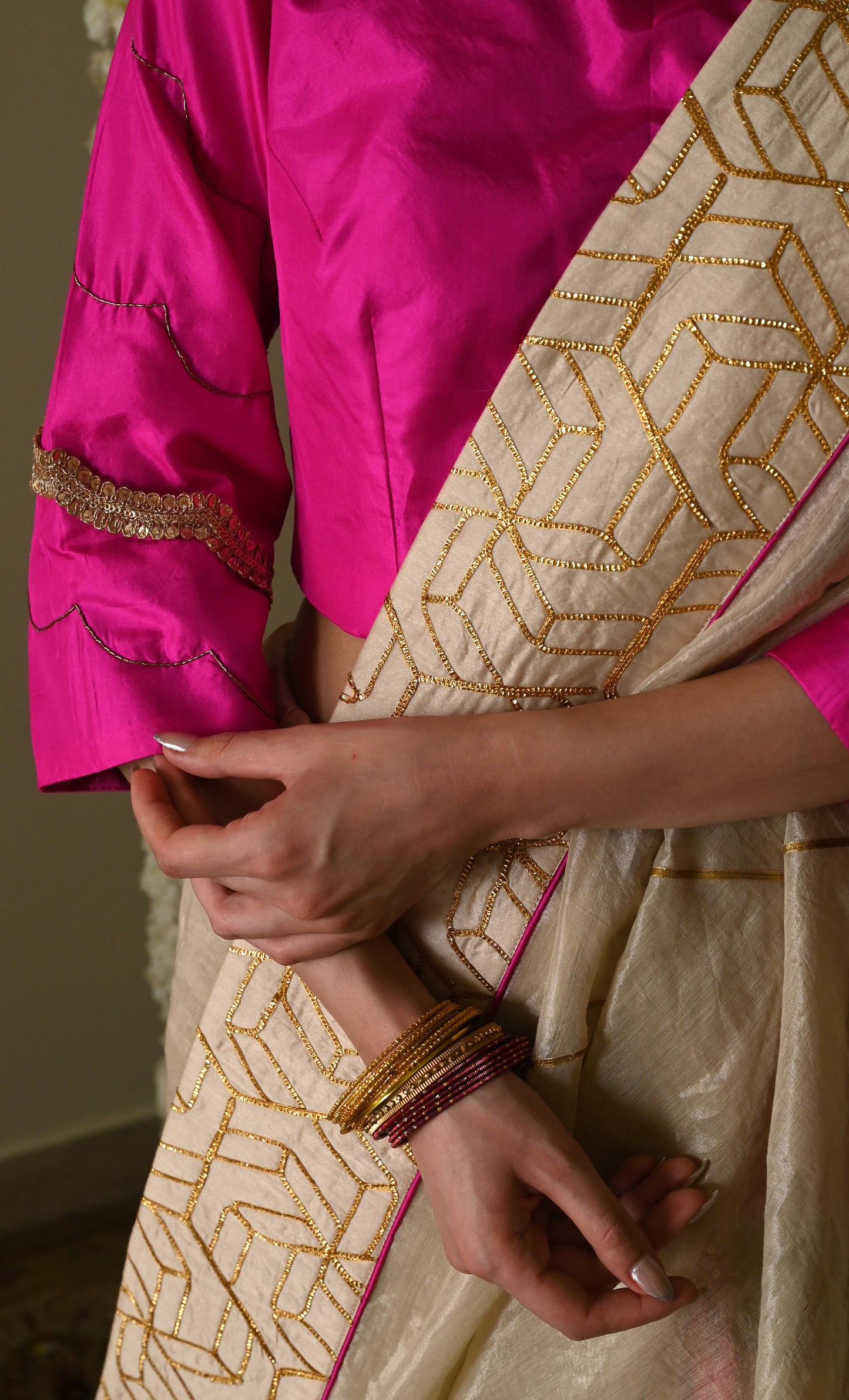 Suchitra blouse in hot pink