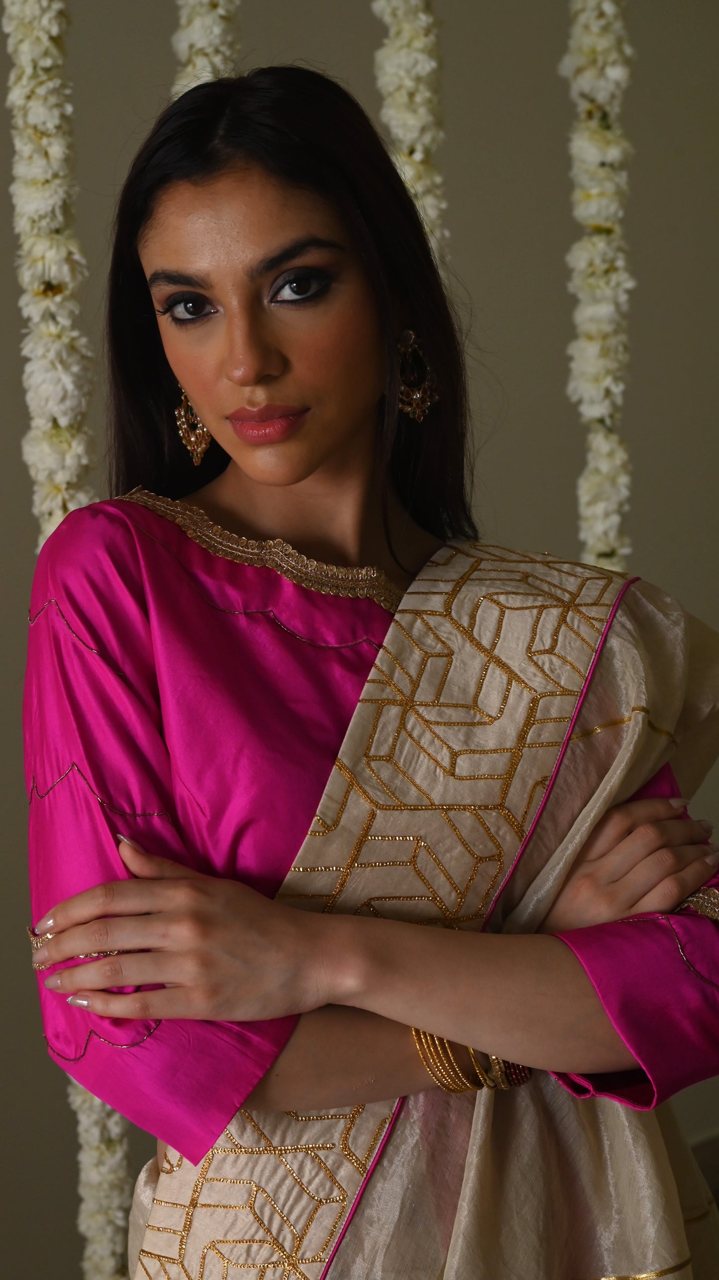 Suchitra blouse in hot pink