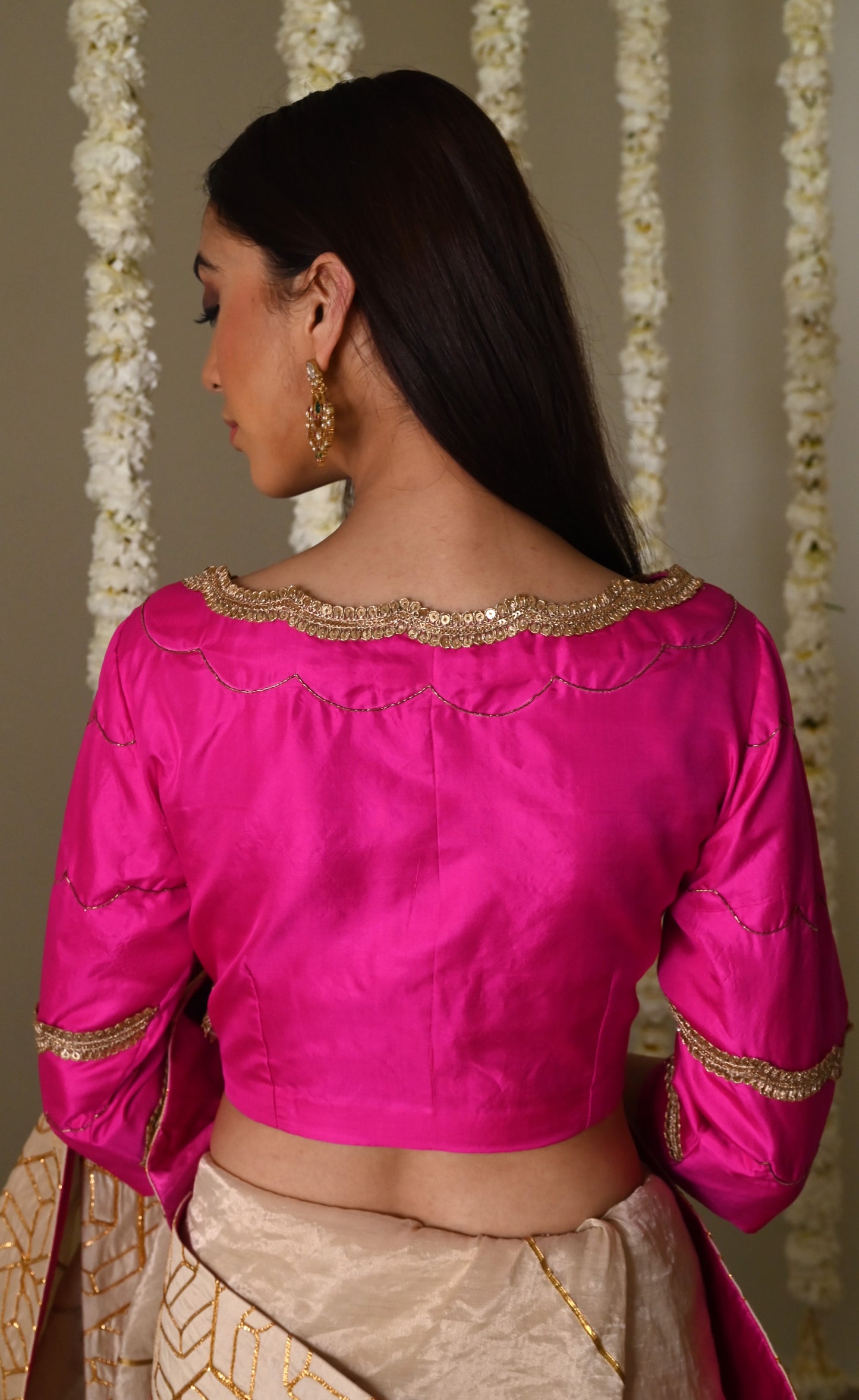 Suchitra blouse in hot pink