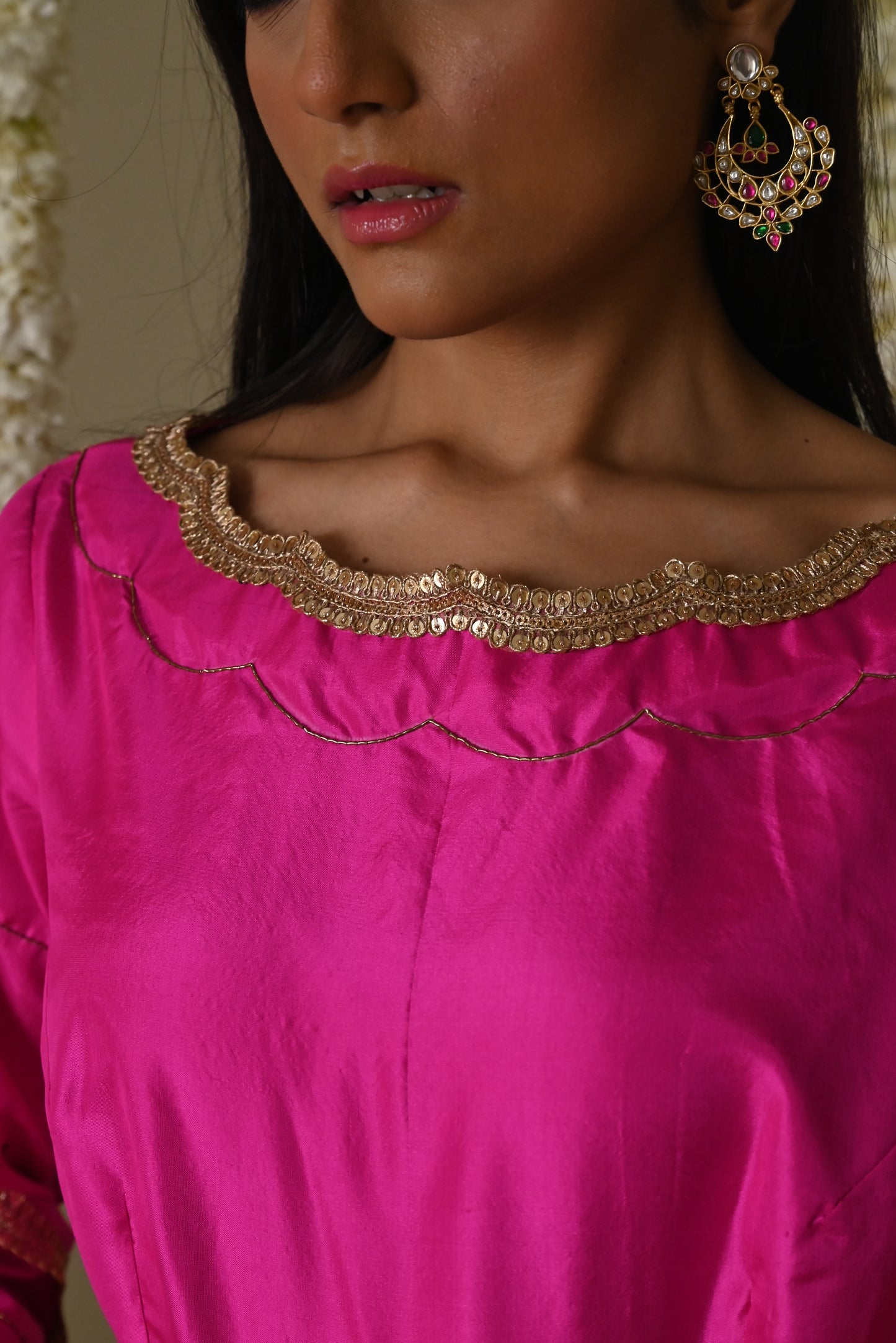 Suchitra blouse in hot pink