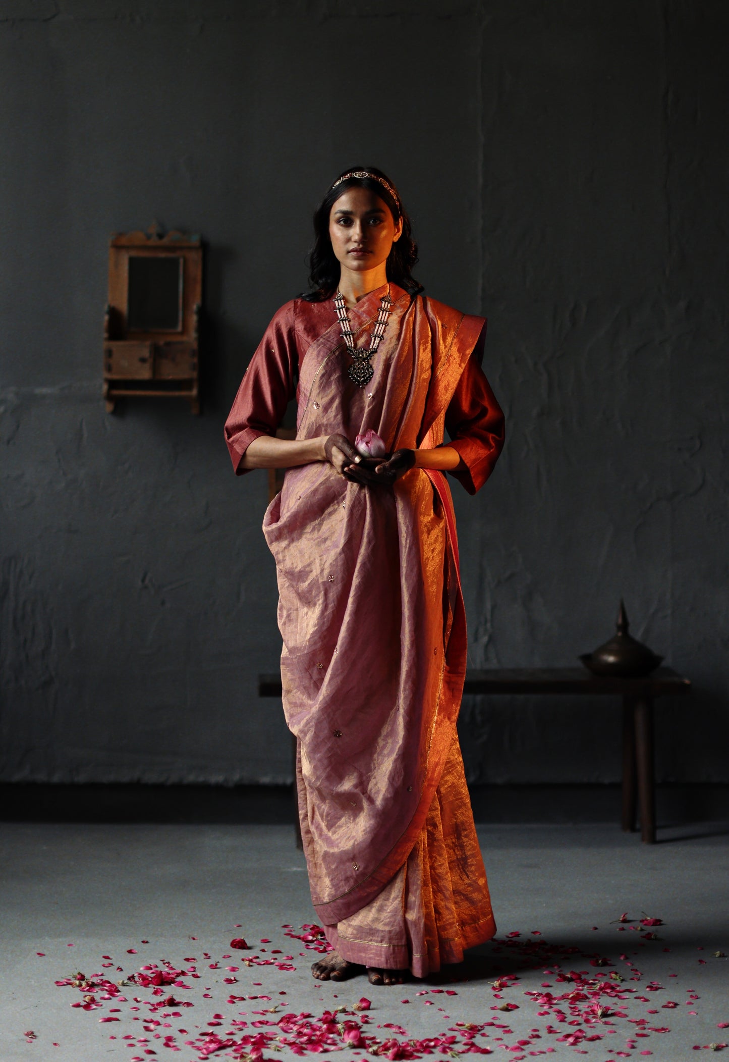 Sari in Amethyst Pink Tissue