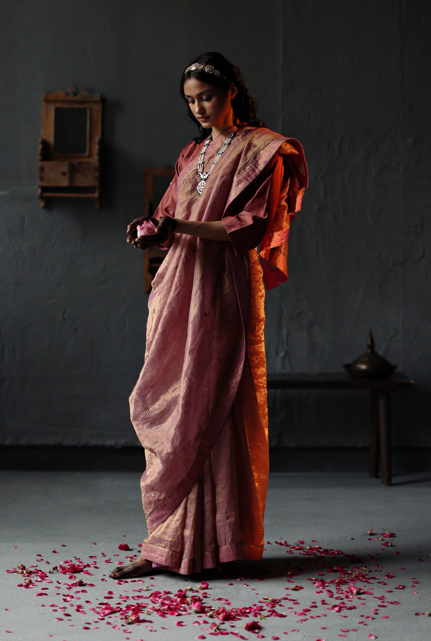 Sari in Amethyst Pink Tissue