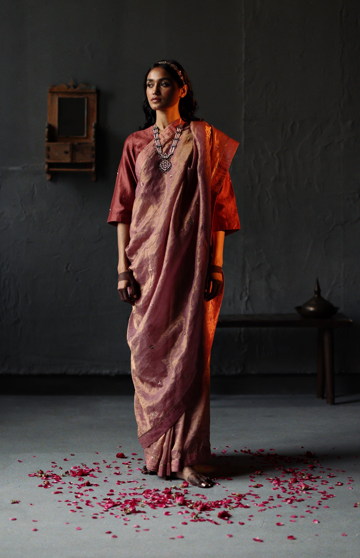 Sari in Amethyst Pink Tissue