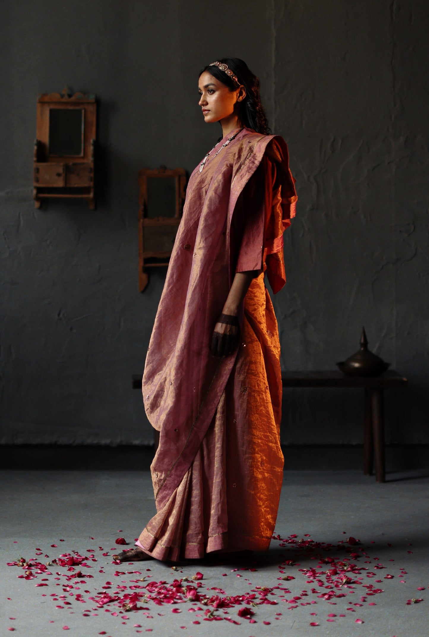 Sari in Amethyst Pink Tissue