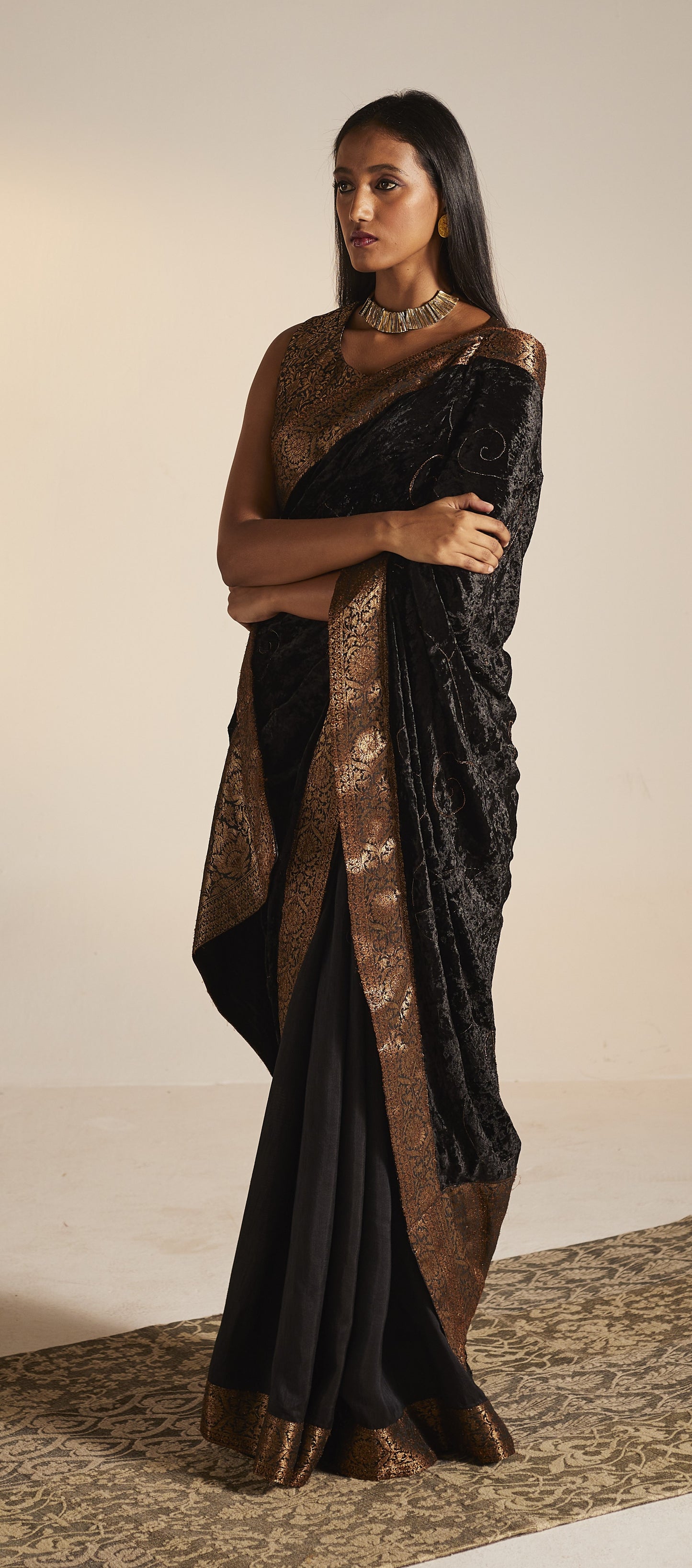 Sari in Black Velvet