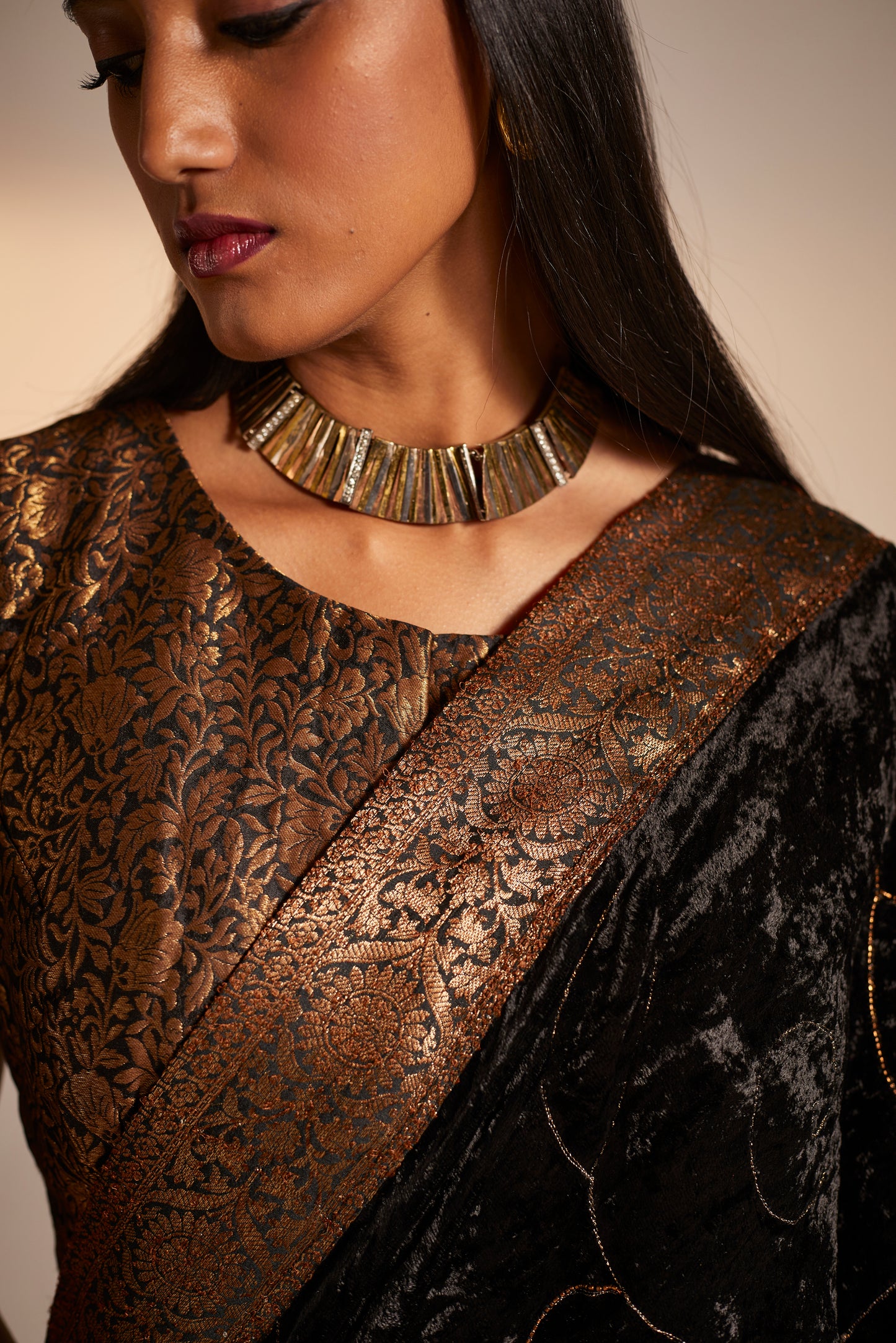 Sari in Black Velvet