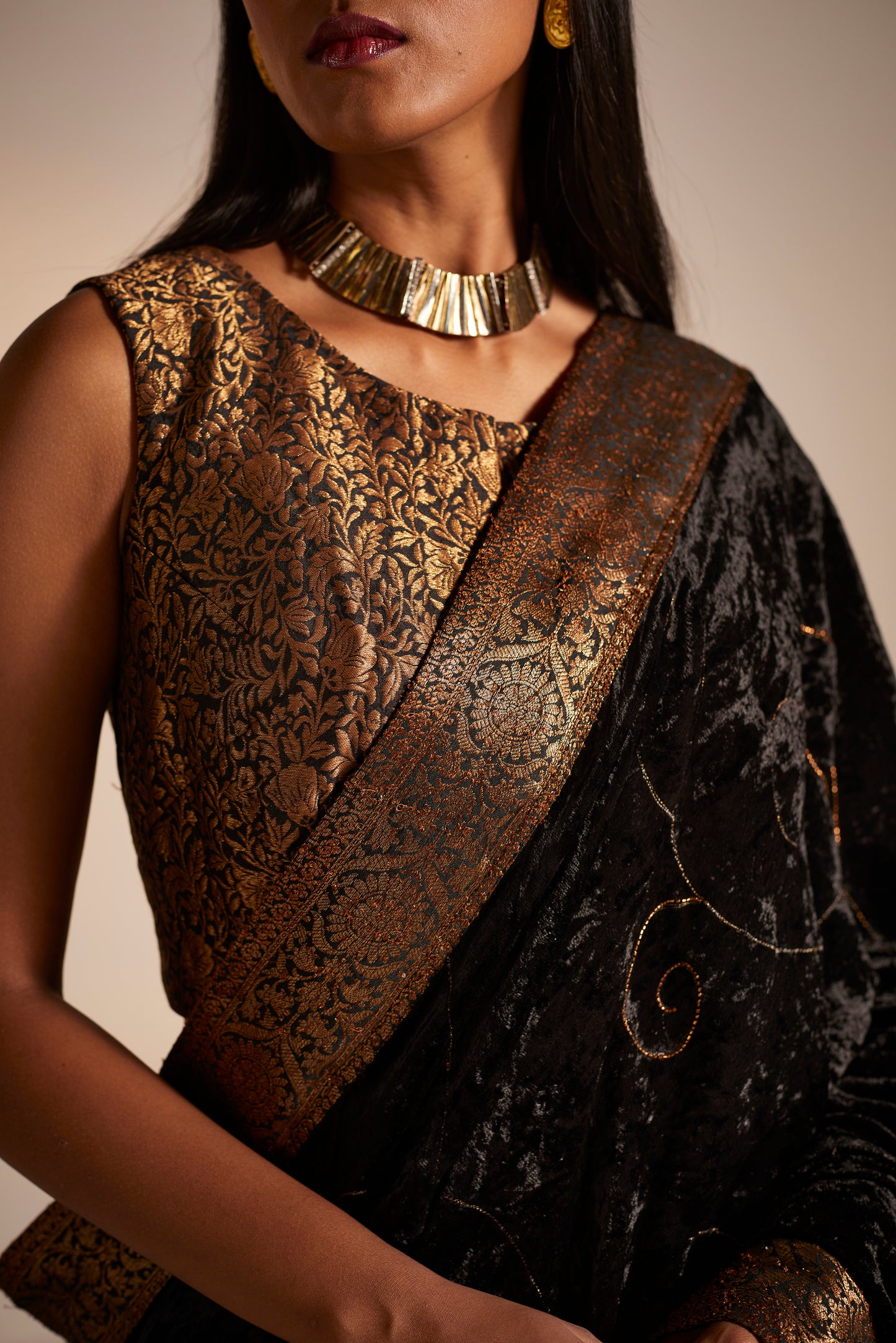 Sari in Black Velvet