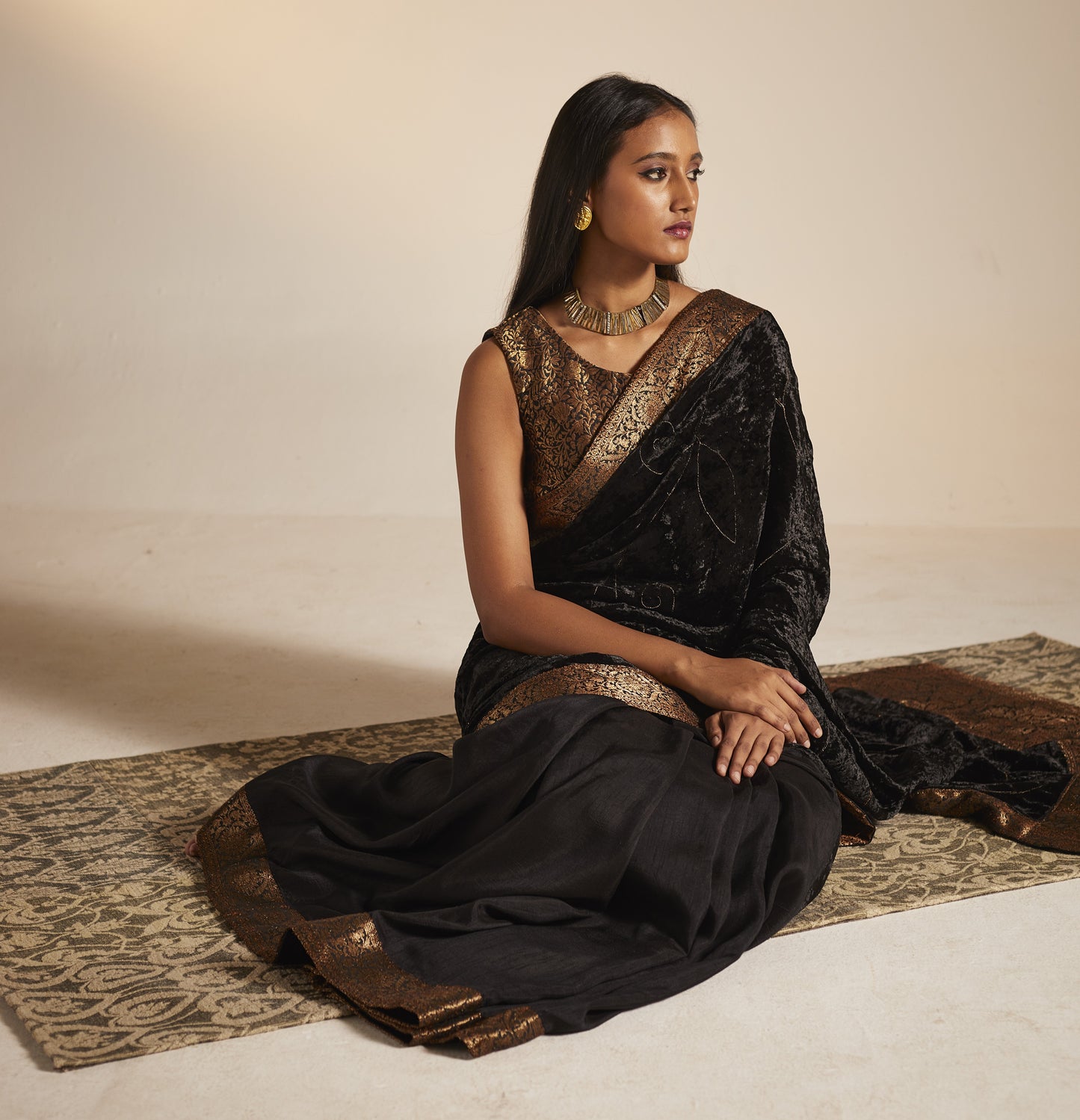 Sari in Black Velvet