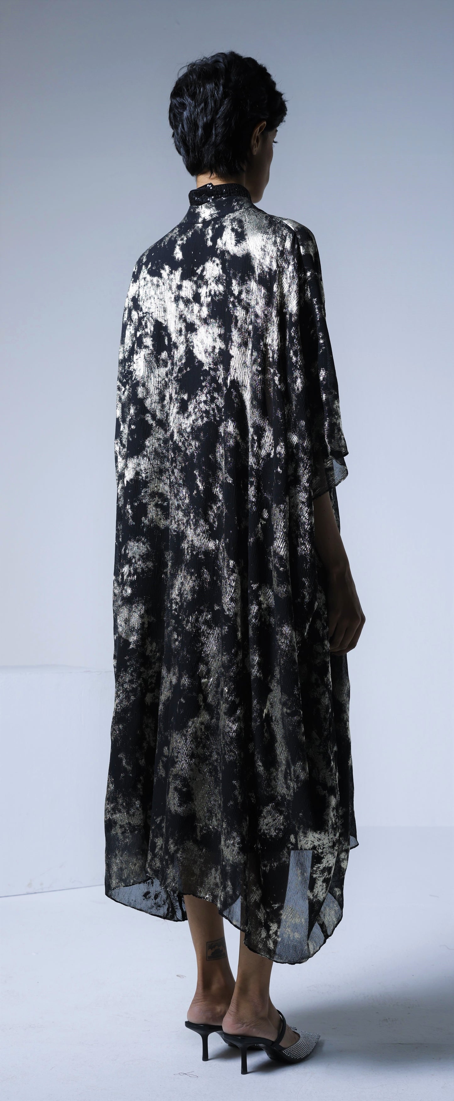 Jaya Kaftan in Black Chiffon