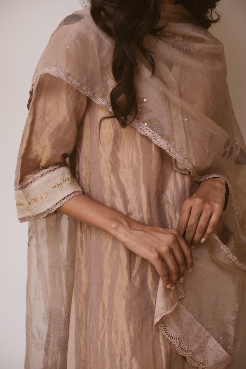 Blush handblock printed Stole