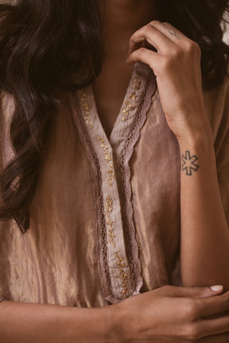 Blush Maxi Kurta With Pants