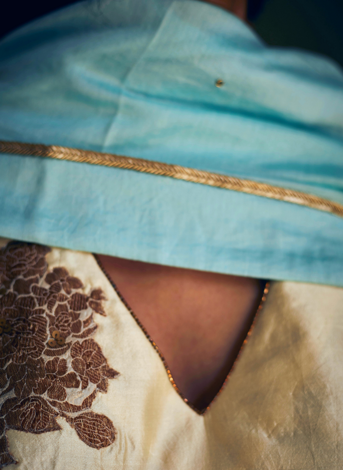 Anu Kurta In Ivory Chanderi With Pants