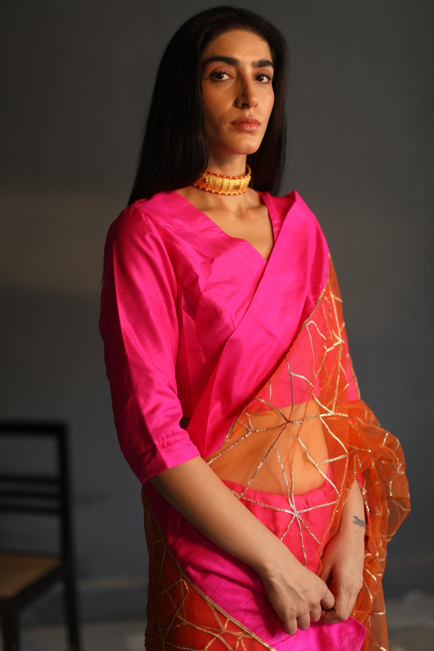 Nina Blouse In Pink Pure Silk