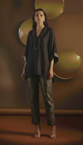 Rajbaari top with brocade ashoka pants