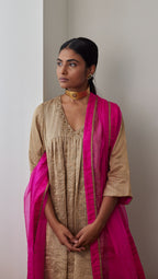 Organza Dupatta in Hot Pink