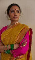 Sameena Tissue Stripe Saree