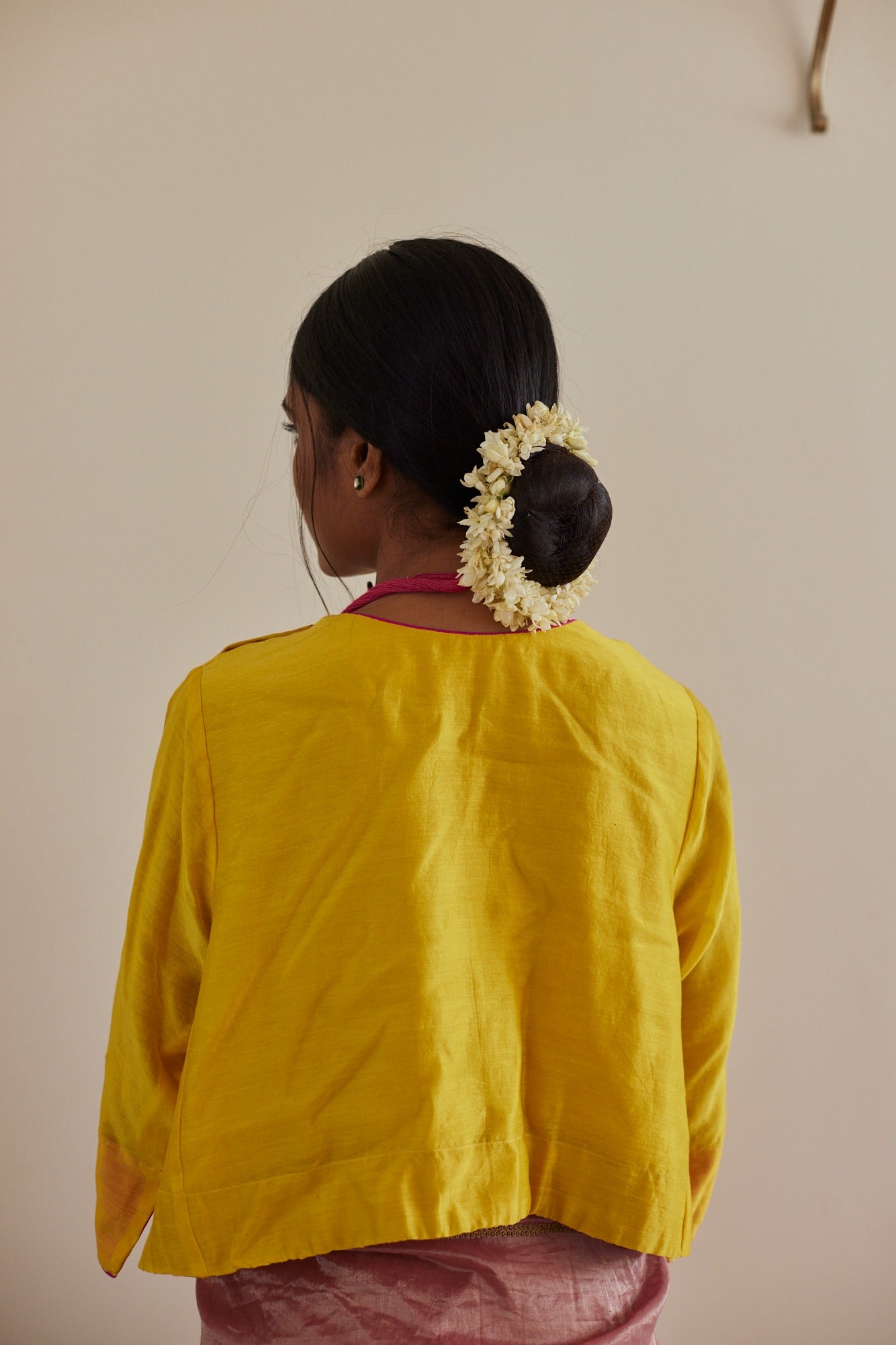 Angrakha Blouse in yellow