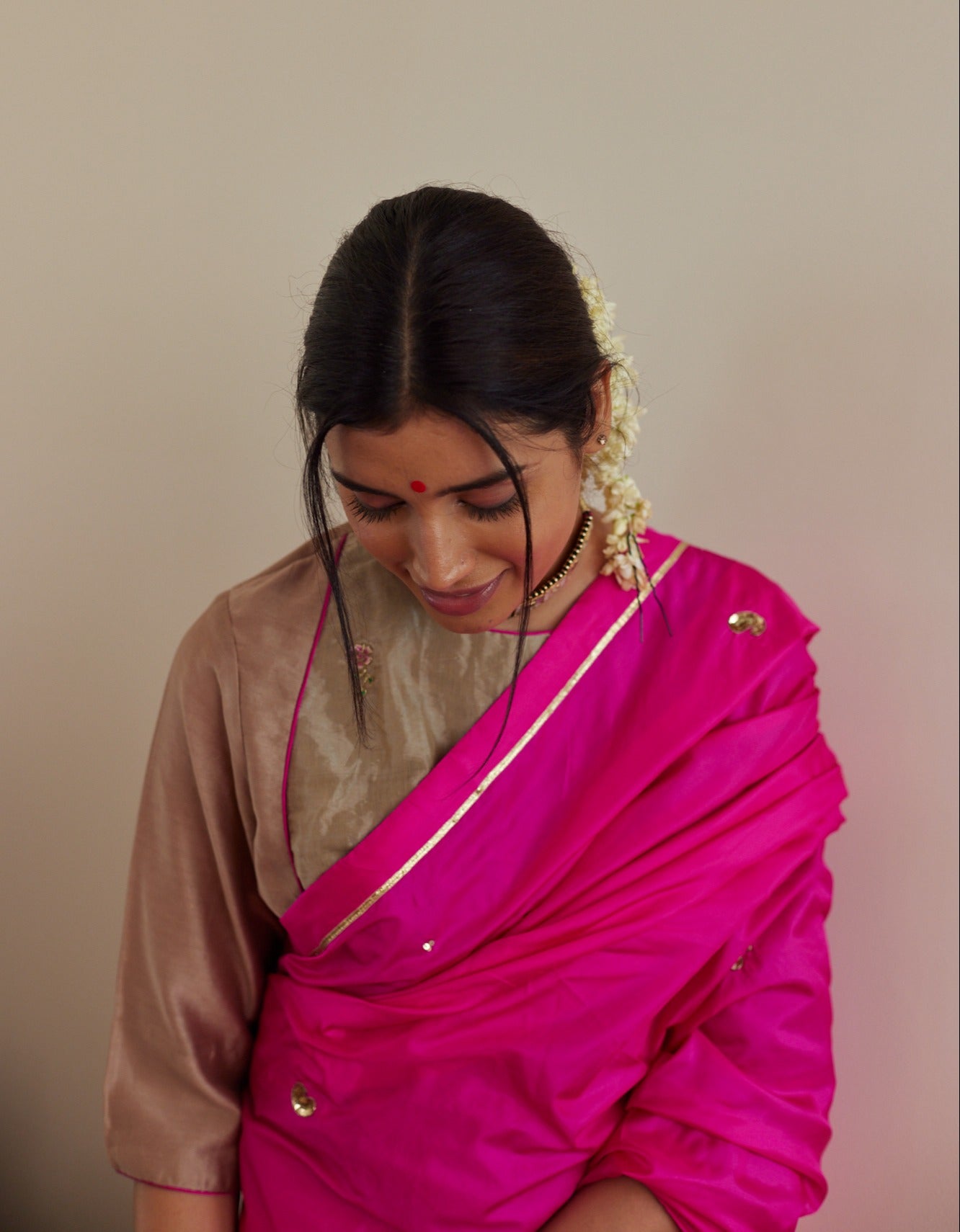 Angrakha Blouse in chai