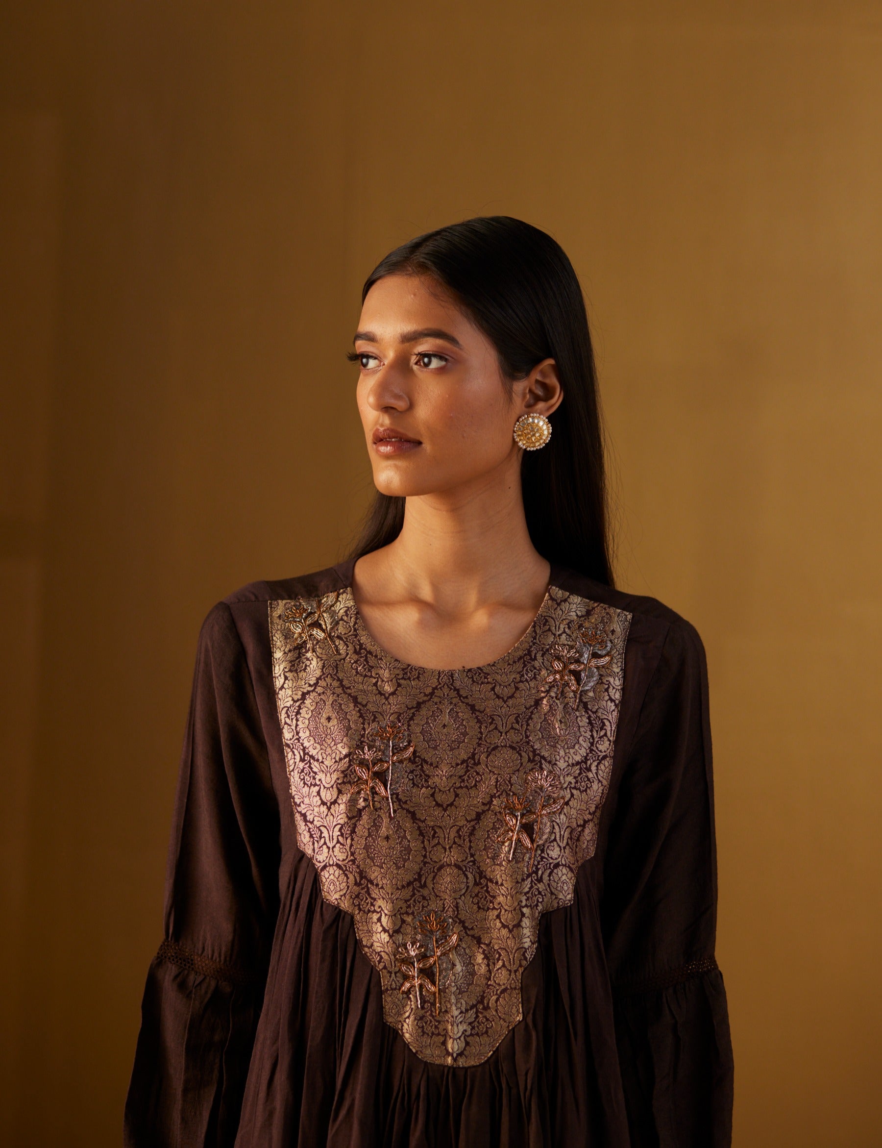 Vaani Choga with Brocade Yoke