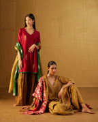 Tannu Kurta in Gold Tissue with Gold Sharara