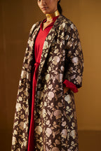 Sally Jacket in Brown Brocade