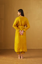 Rina Polo Dress in Ochre Silk with Pant