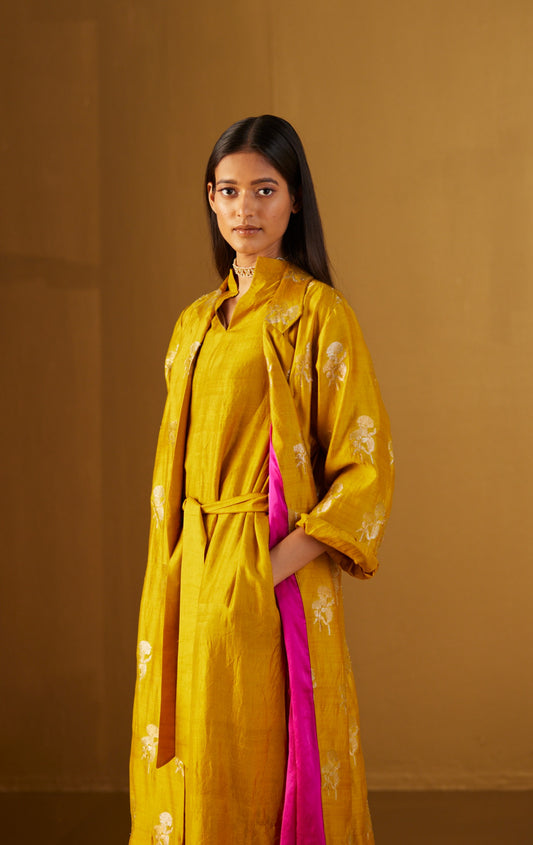 Sally Jacket in Ochre Brocade