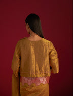 Angrakha Blouse in Gold Tissue