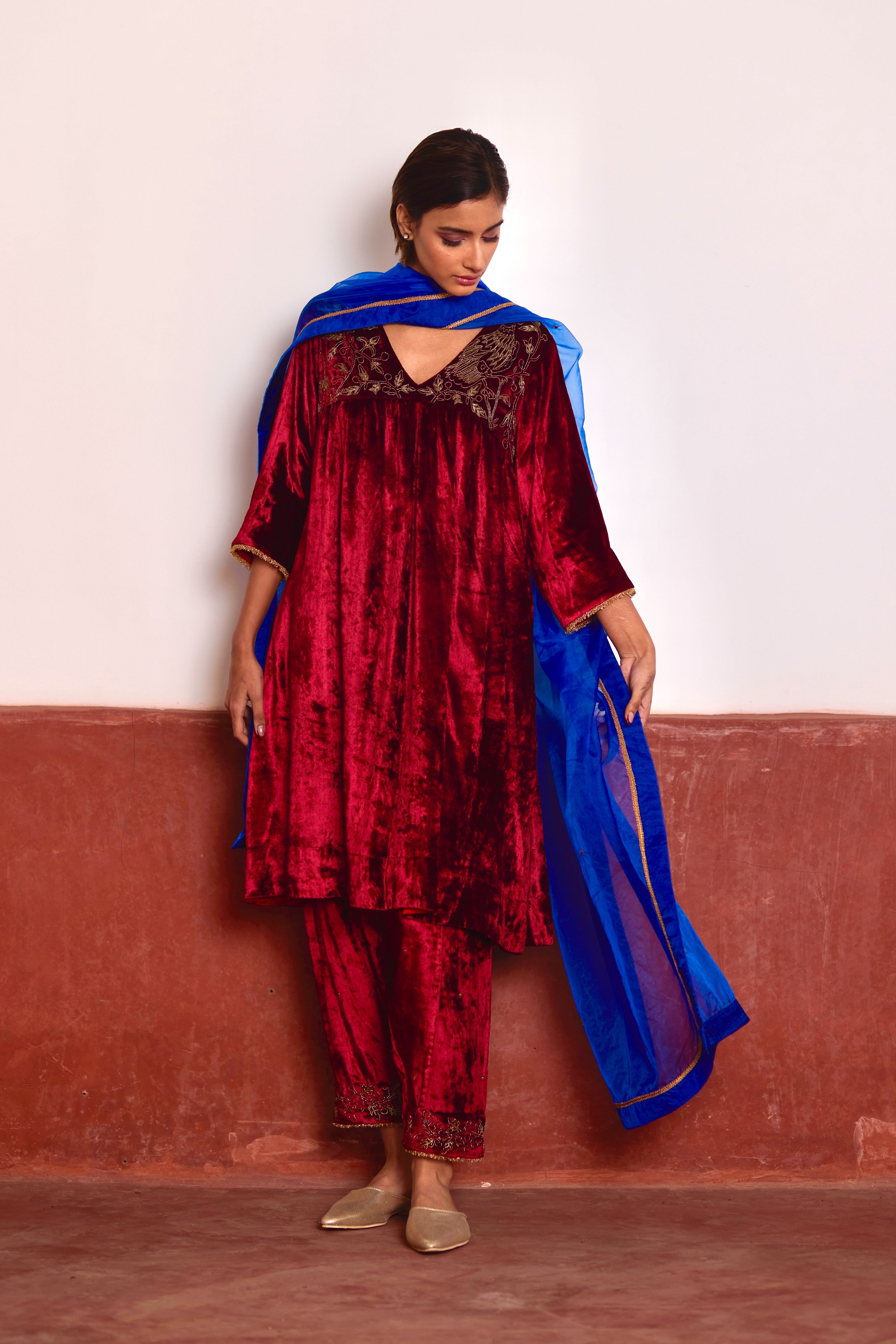 Dupatta in Blue Organza