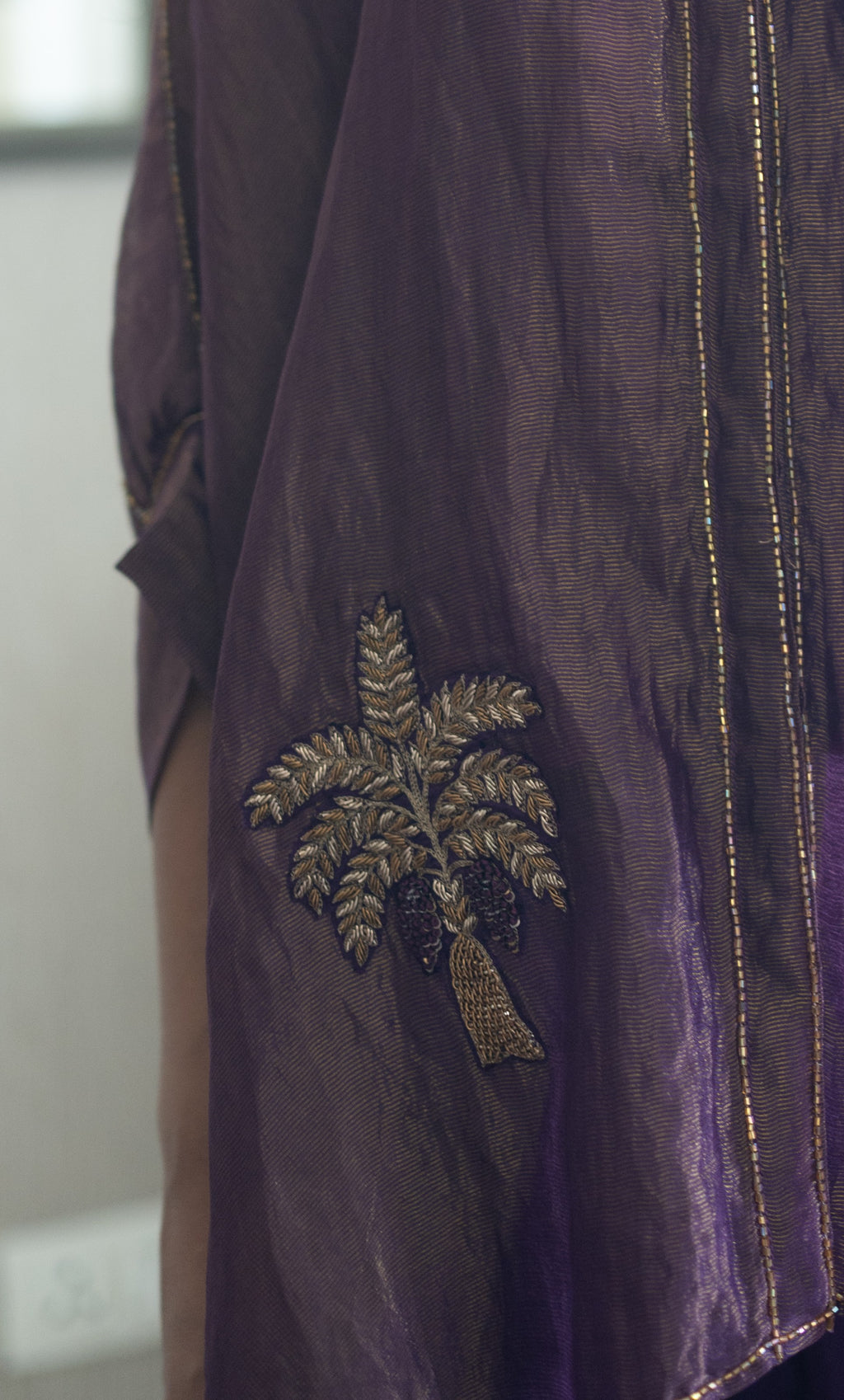 Coco Shirt in Purple Pin Stripe with Purple Pant