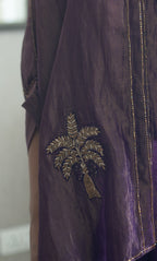 Coco Shirt in Purple Pin Stripe with Purple Pant