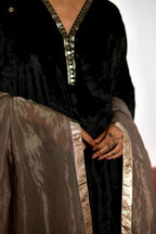 Dupatta in Silver Tissue