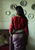 Noor Blouse in Red Silk
