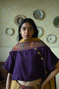 Charulata Blouse in Purple Silk