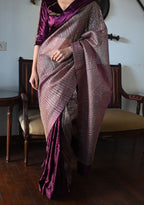 Chanda Saree in Purple CC Gota and Velvet