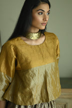 Reshma Blouse in Vintage Gold Tissue