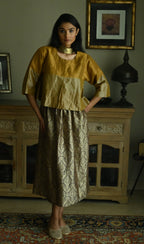 Reshma Blouse in Vintage Gold Tissue