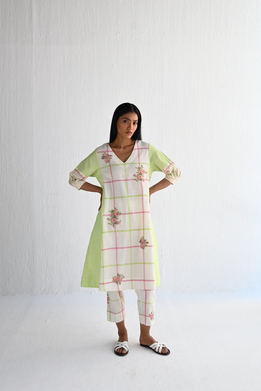 FB Kurta in Multi Table Checks with Pant/ only 1 left !