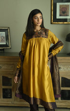 Sameena Dupatta in Plum Stripes