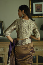 Nina Blouse in Brown Brocade