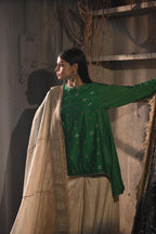 Amina Dupatta in Ivory Tissue