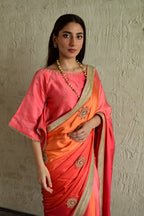 Roop Saree In Pink ombre