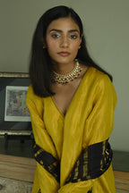 Stole in Plum Zari Stripes Raw Silk